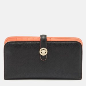 Versace Black Leather Medusa Long Wallet