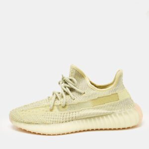Yeezy x Adidas Yellow Knit Fabric Boost 350 V2 Antlia (Non-Reflective) Sneakers Size 42 2/3
