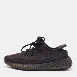 Yeezy x Adidas Black Knit Fabric Boost 350 V2 Onyx Sneakers Size 41 1/3