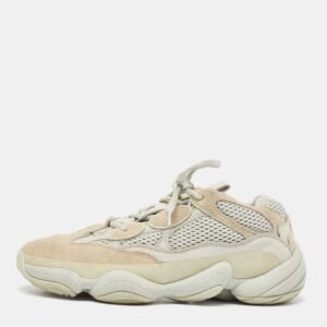 Yeezy x Adidas Mint Green Mesh and Suede Yeezy 500 Salt Sneakers Size 39 1/3