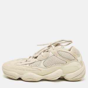 Yeezy x Adidas Grey/White Suede and Mesh Yeezy 500 blush Sneakers Size 401/3