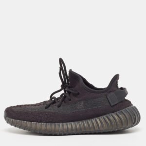 Yeezy x Adidas Black Knit Fabric Boost 350 V2 Black Sneakers Size 41 1/3