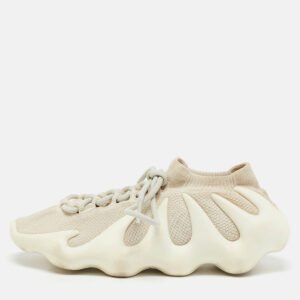Yeezy x Adidas Off White Knit Fabric 450 Cloud White Sneakers Size 39 1/3