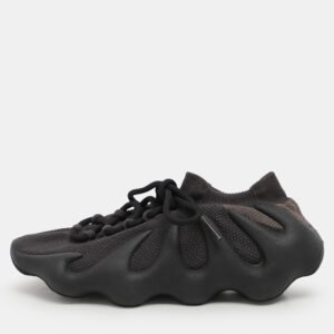 Yeezy x Adidas Black Knit Fabric 450 "Dark Slate" Low Top Sneakers Size 38.5