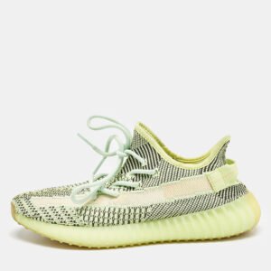 Yeezy x Adidas Green Knit Fabric Boost 350 V2 Yeezreel Non-Reflective Sneakers Size 42 2/3