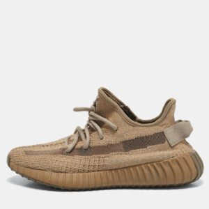 Yeezy x adidas Olive Green Knit Fabric Boost 350 V2 Earth Sneakers Size 38 1/3