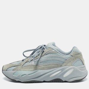 Yeezy x Adidas Blue Canvas and Suede Boost 700 V2 Hospital Blue Sneakers Size 42.5
