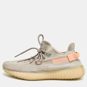 Yeezy x Adidas Grey Knit Fabric  Boost 350 V2 True Form Sneakers Size 42