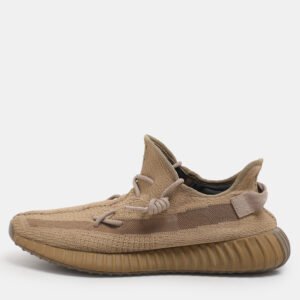 Yeezy x Adidas Brown Knit Fabric Boost 350 V2 Earth Sneakers Size 47 1/3