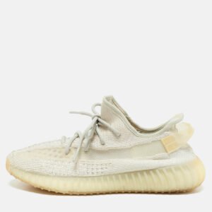 Yeezy x Adidas Cream Knit Fabric Boost 350 V2 Cloud White Sneakers Size 44 1/3