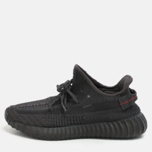 Yeezy x Adidas Black Knit Fabric Boost 350 V2 Static Black Sneakers 42