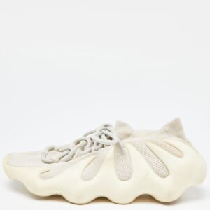 Yeezy x Adidas Off White Knit Fabric and Rubber Yeezy 450 Cloud White Sneakers Size 38 2/3