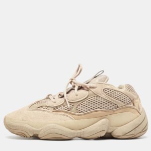 Yeezy x Adidas Light Brown Suede and Mesh Yeezy 500 Taupe Light Sneakers Size 43 1/3
