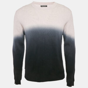 Zadig & Voltaire Pink/Black Ombre Cotton Knit Kennedy Sweater M