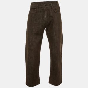 zegna sport brown denim regular fit jeans m/waist 33"