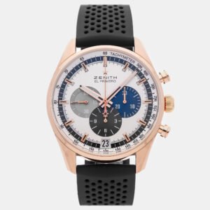 Zenith El Primero 18.2043.400/69.R576 Automatic Rose Gold Silver Dial Men's Wristwatch 42mm
