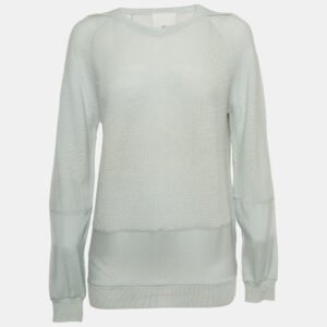 3.1 Phillip Lim Blue Merino Wool Crew Neck Sweater S