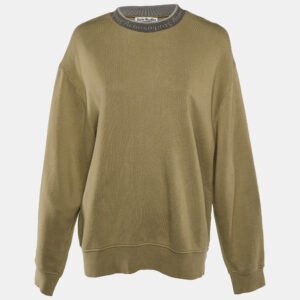 Acne Studios Beige Cotton Knit Sweatshirt S