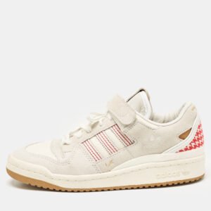 Adidas x Arwa Al Banawi Multicolor Canvas and Suede Forum 84 Low Sneakers Size 38 2/3