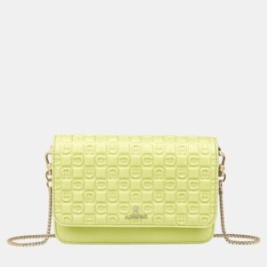 Aigner Fresh green shiny light gold Metal Fashion Wallet on Chain Fresh Green