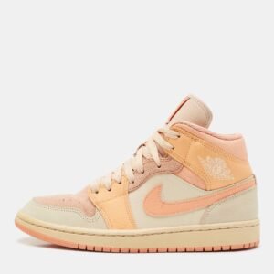 Air Jordans Multicolor Leather and Suede Air Jordan 1 High Top Sneakers Size 39