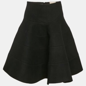 Alaïa Black Wool Mini Skirt M