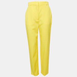 Alexander McQueen Yellow Wool Tapered Leg Trousers M