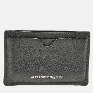 Alexander McQueen Black Leather Card Holder