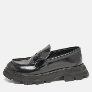 Alexander McQueen Black Leather Wander Loafers Size 40