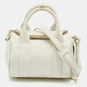 alexander wang white pebbled leather mini rockie bag