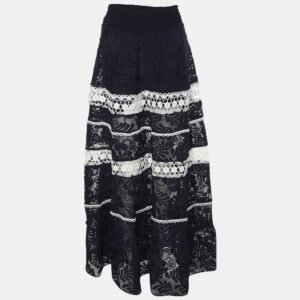 D`yavol X Navy Blue Perfectly Flawed Embroidery Cotton Blend Hooded Sweatshirt S