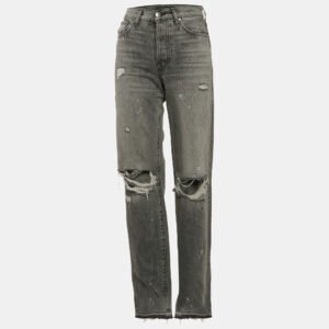 Amiri Grey Denim Ripped Jeans M Waist 26"