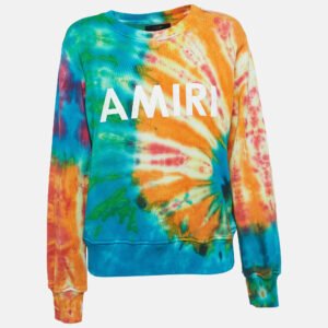 Amiri Multicolor Tye-Dye Effect Cotton Sweatshirt M
