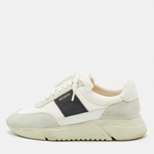 Axel Arigato White/Black Canvas and Leather Genesis Vintage Sneakers Size 39