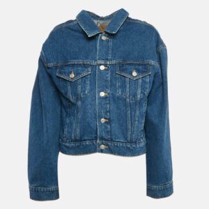 Balenciaga Blue Denim Button Front Jacket M