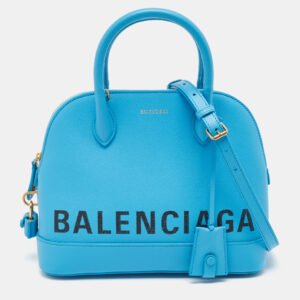Balenciaga Blue Leather Small Ville Bag