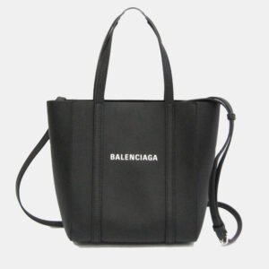 Balenciaga Black Leather Everyday XXS Tote Bag