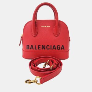 luxury-women-balenciaga-used-handbags-p1140319-001 Balenciaga Red Leather Bill Top Handle Bag XXS