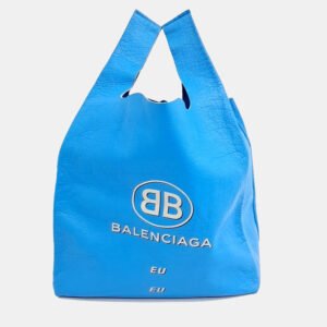 Balenciaga Blue Leather tote bag