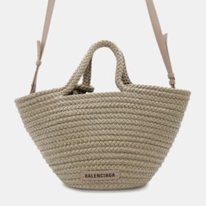 Balenciaga Ibiza Small Khaki Nylon Shoulder Bag