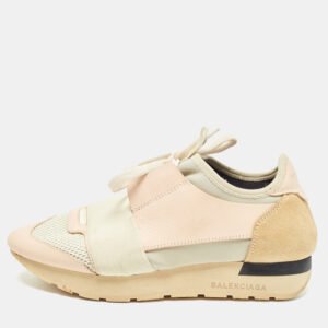 Balenciaga Multi Mesh and Leather Race Runner Sneakers Size 36