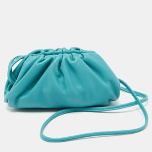 Bottega Veneta Light Blue Leather Extra Mini The Pouch