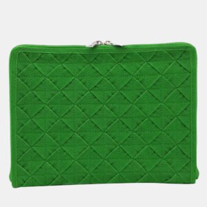 Bottega Veneta Green Intrecciato Clutch