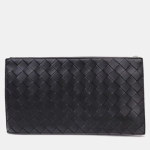 Bottega Veneta Black Intrecciato Nappa Pouch