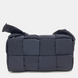 Bottega Veneta Navy Blue Fabric Padded Tech Cassette Bag