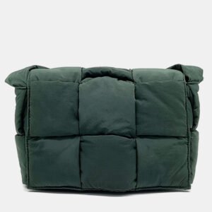 Bottega Veneta Green Nylon Padded Tech Cassette Bag