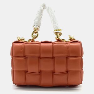 Bottega Veneta Brown Leather Padded Chain Cassette Bag