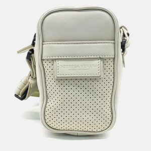 Bottega Veneta White Leather Crossbody Bag