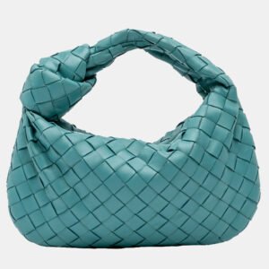 luxury-women-bottega-veneta-used-handbags-p1145348-010 Bottega Veneta Blue Mini Nappa Intrecciato Jodie