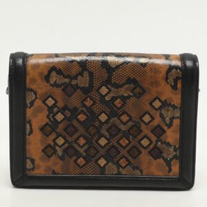 luxury-women-bottega-veneta-used-handbags-p1145742-005 Bottega Veneta Brown/Black Karung Leather Montebello Shoulder Bag